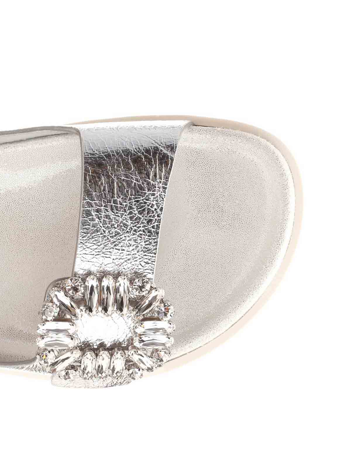 Roger Vivier Slidy Viv Double Buckle Sandals