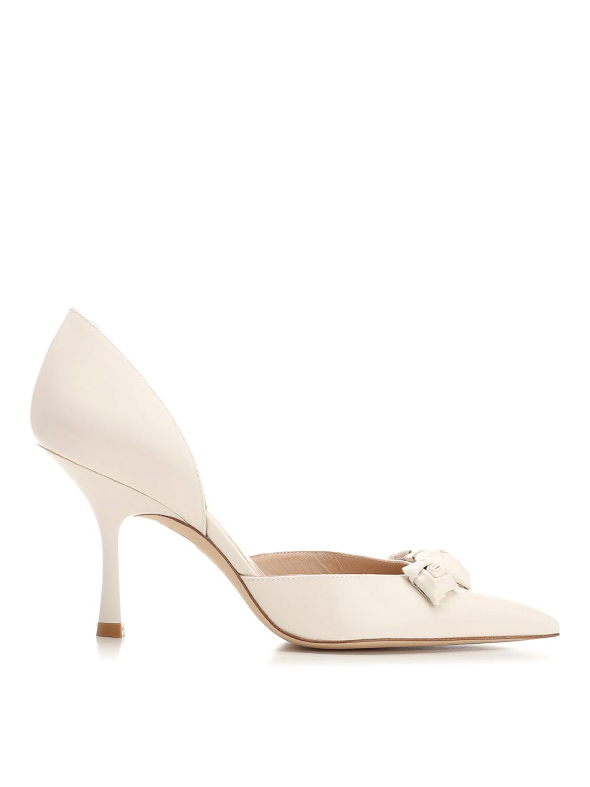 Stuart Weitzman Pointed High Heels In White