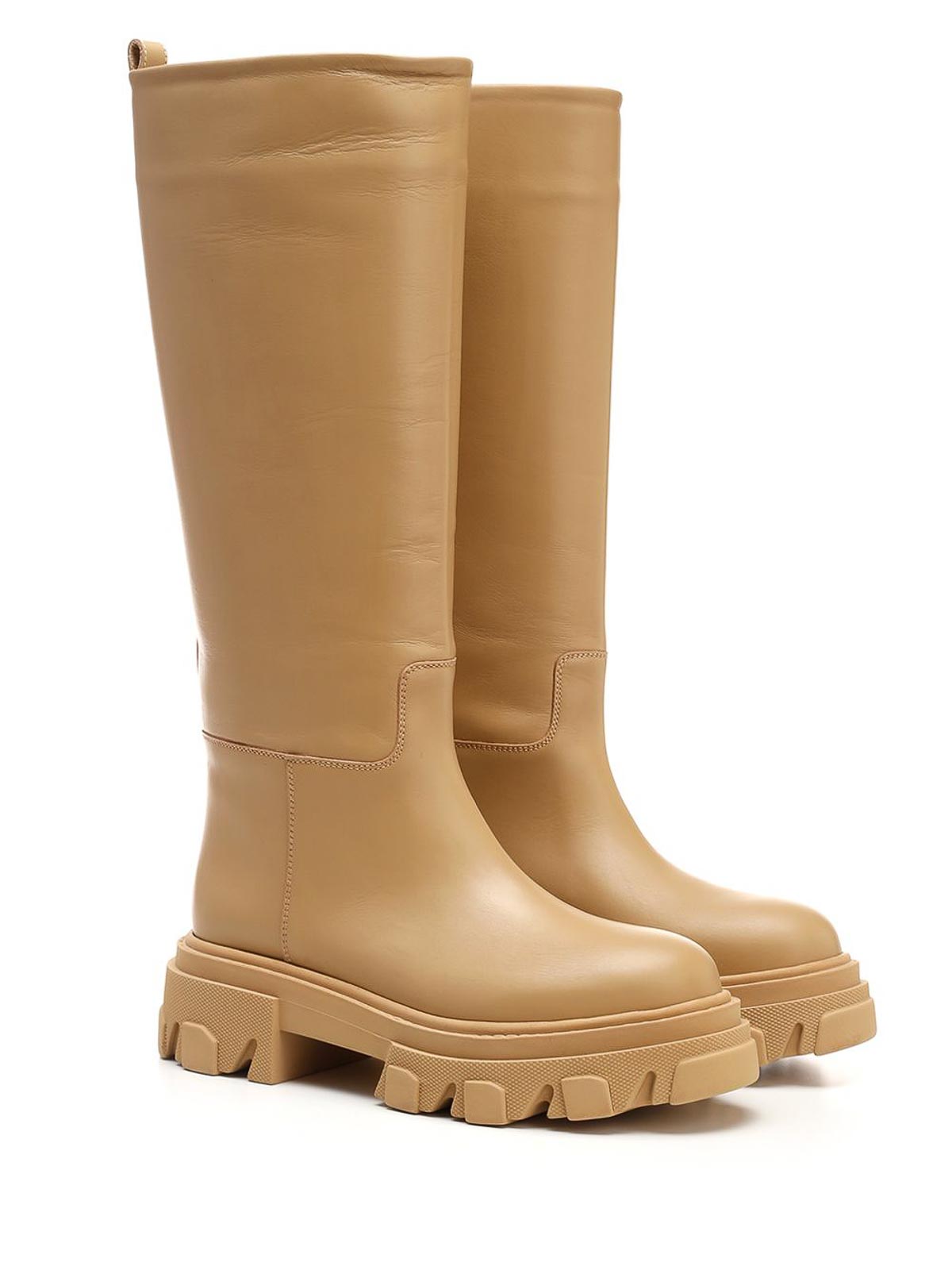 Gia Couture Perni Boots Beige In Brown