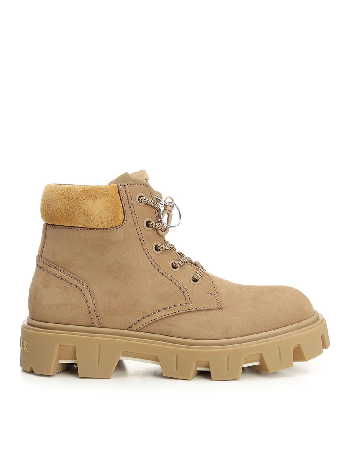 Moncler Peak City Ankle Boots Sneakers Beige In Neutral