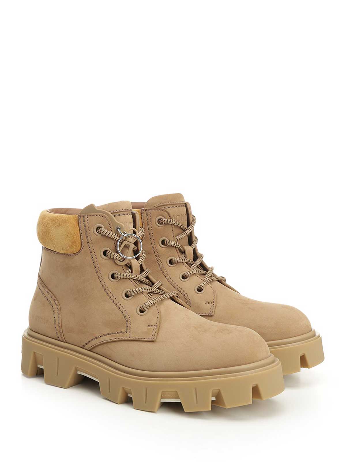 Moncler Peak City Ankle Boots Sneakers Beige In Neutral