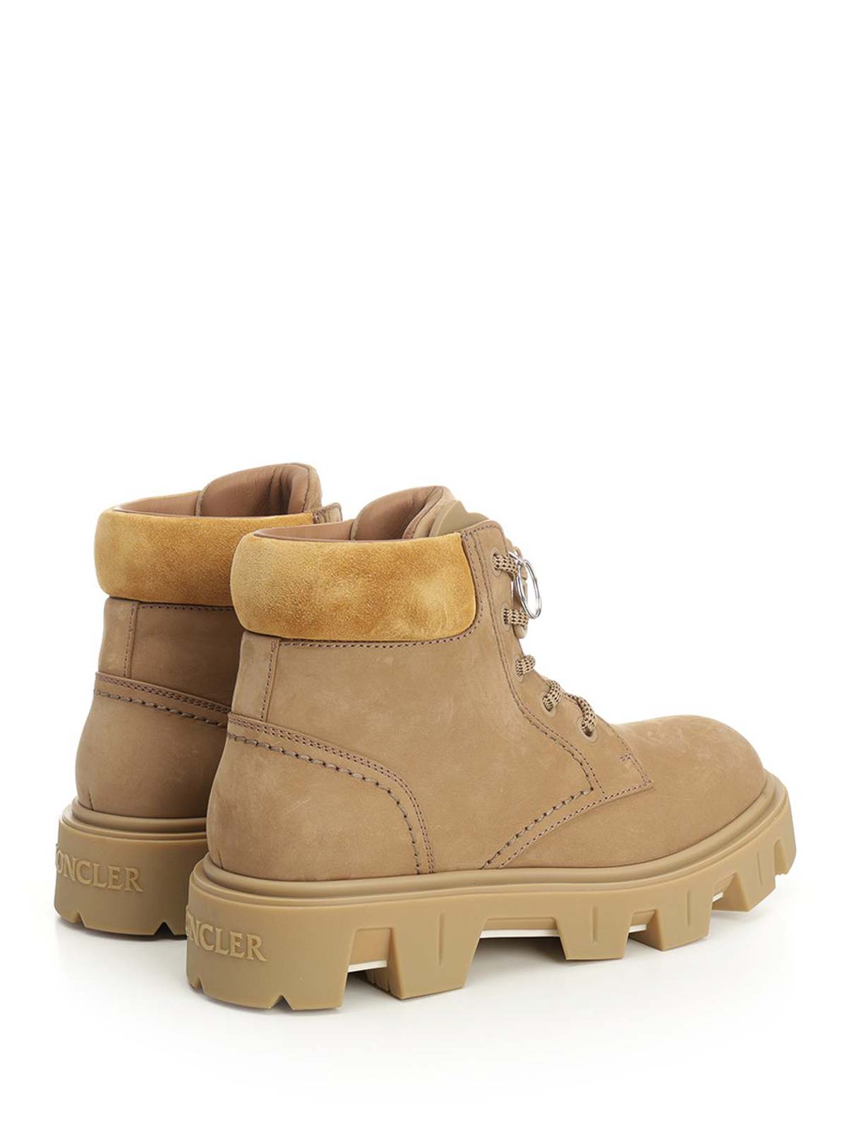 Moncler Peak City Ankle Boots Sneakers Beige In Neutral