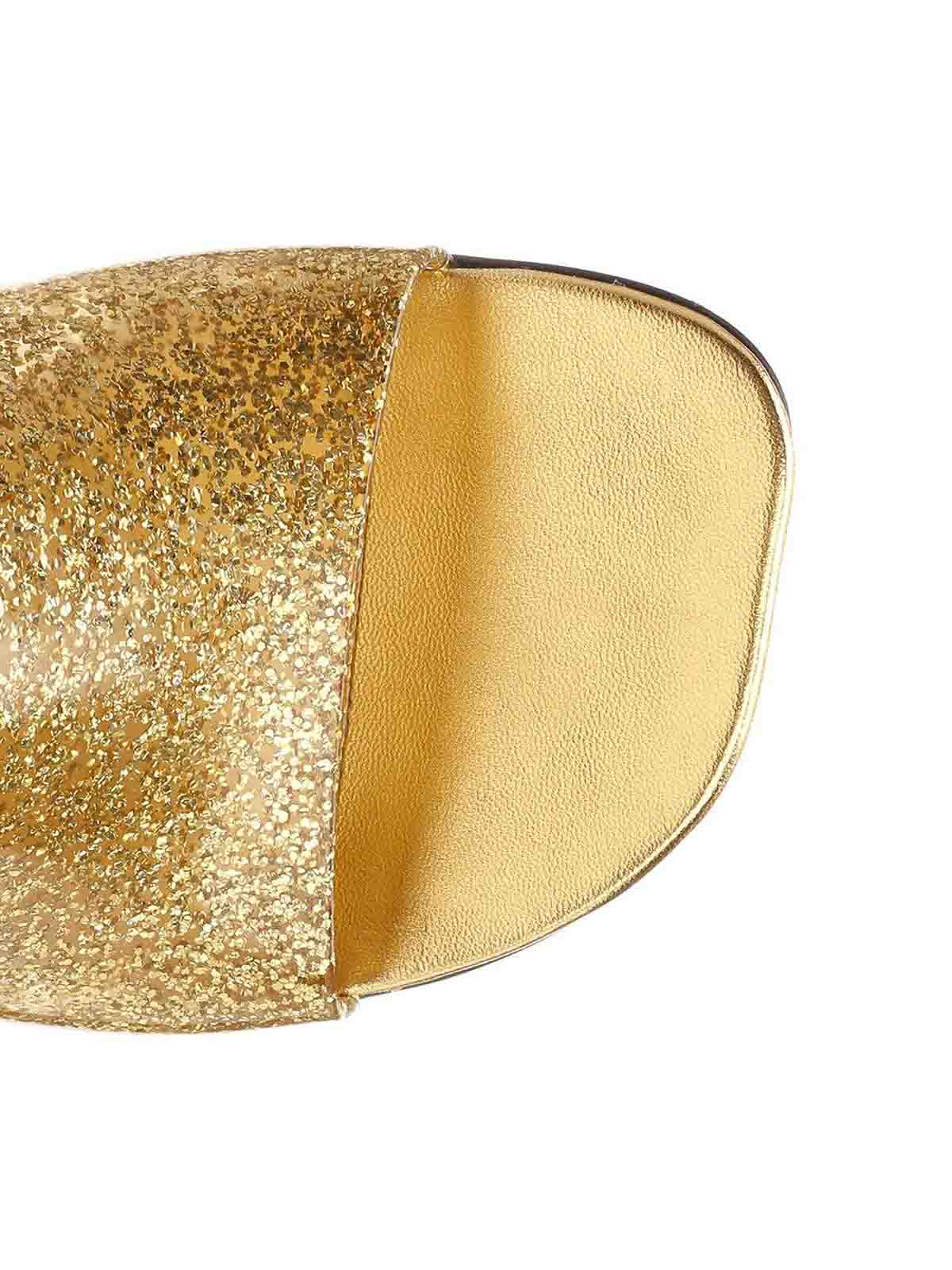 Loewe Toy Open Toe Mules In Gold
