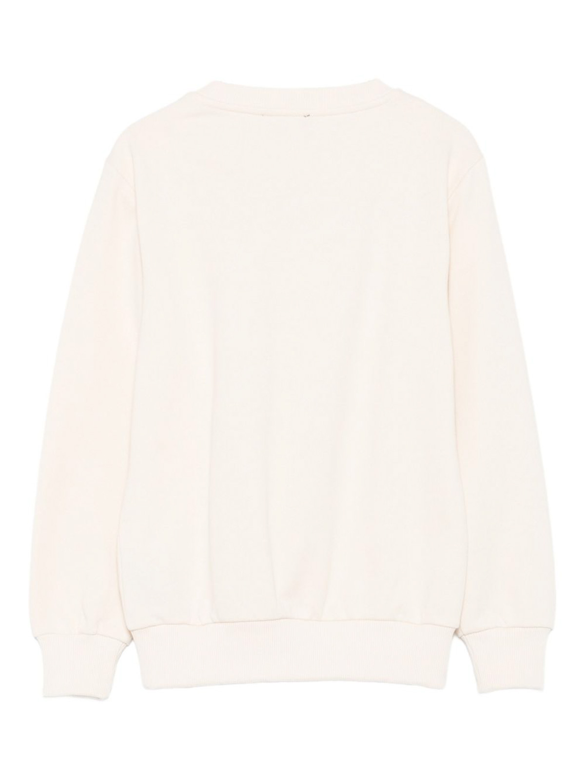 Balmain Beige Sweatshirt With Gold Buttons In White