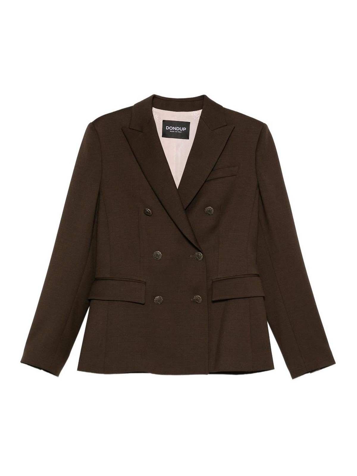 Dondup Double-breasted Buttoned Jacket In Black
