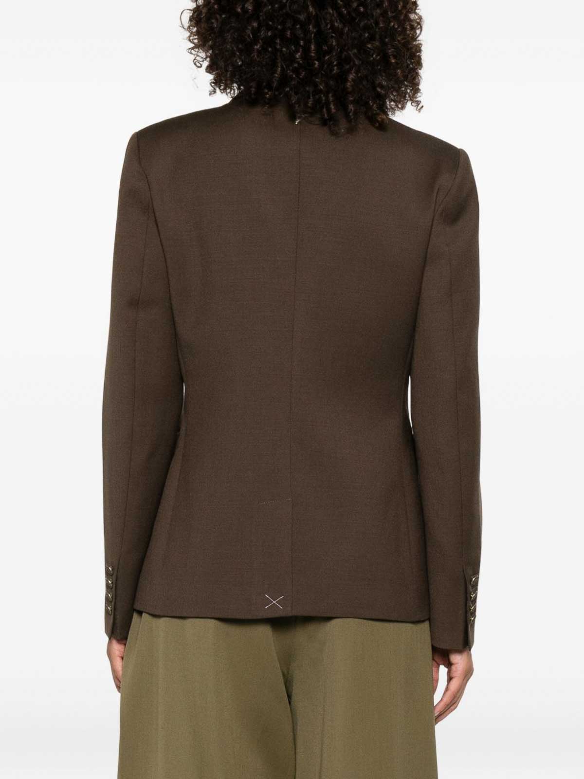 Dondup Double-breasted Buttoned Jacket In Black