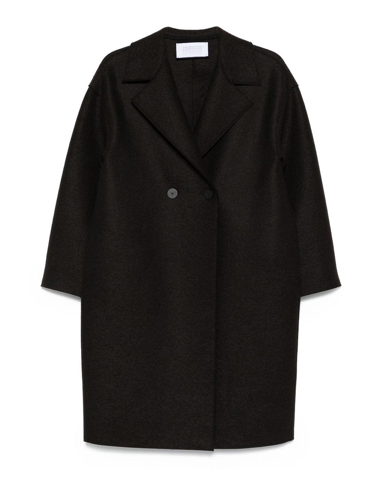 Harris Wharf London Double-breasted Wool Coat In Brown