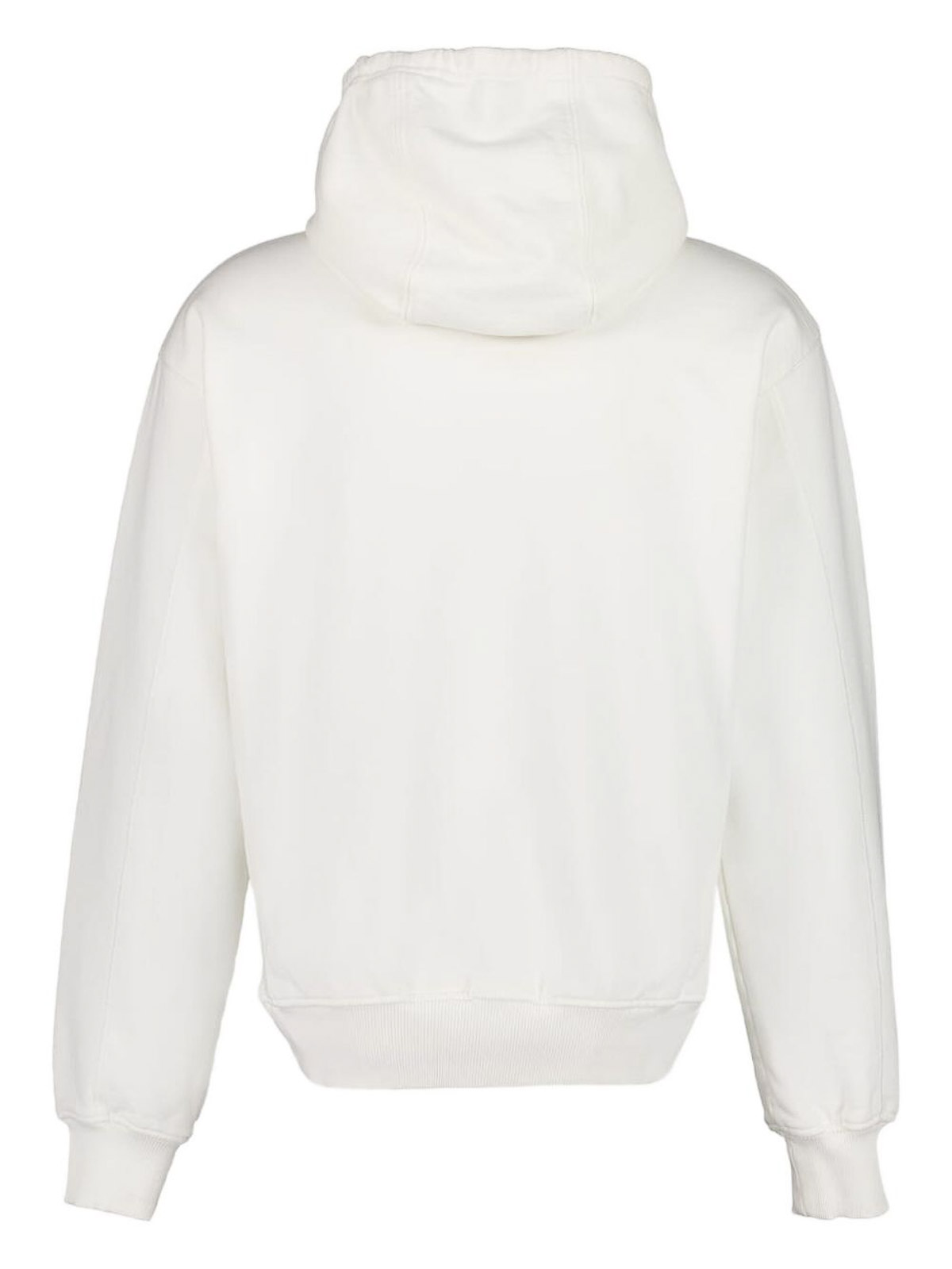 Casablanca Hooded Sweatshirt With Embroidered Logo In White