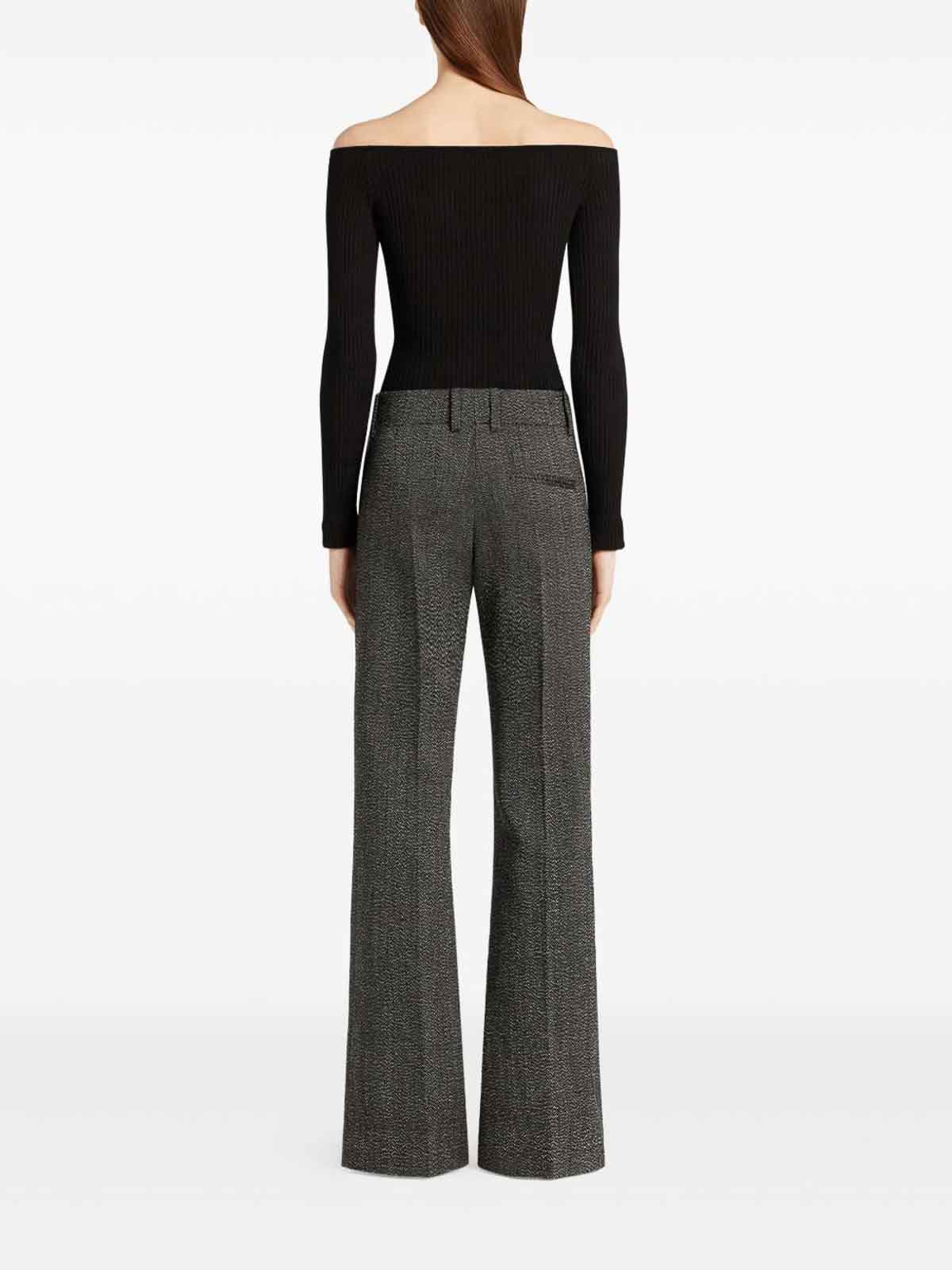 Courrèges Shoulderless Ribbed Knit Top In Black