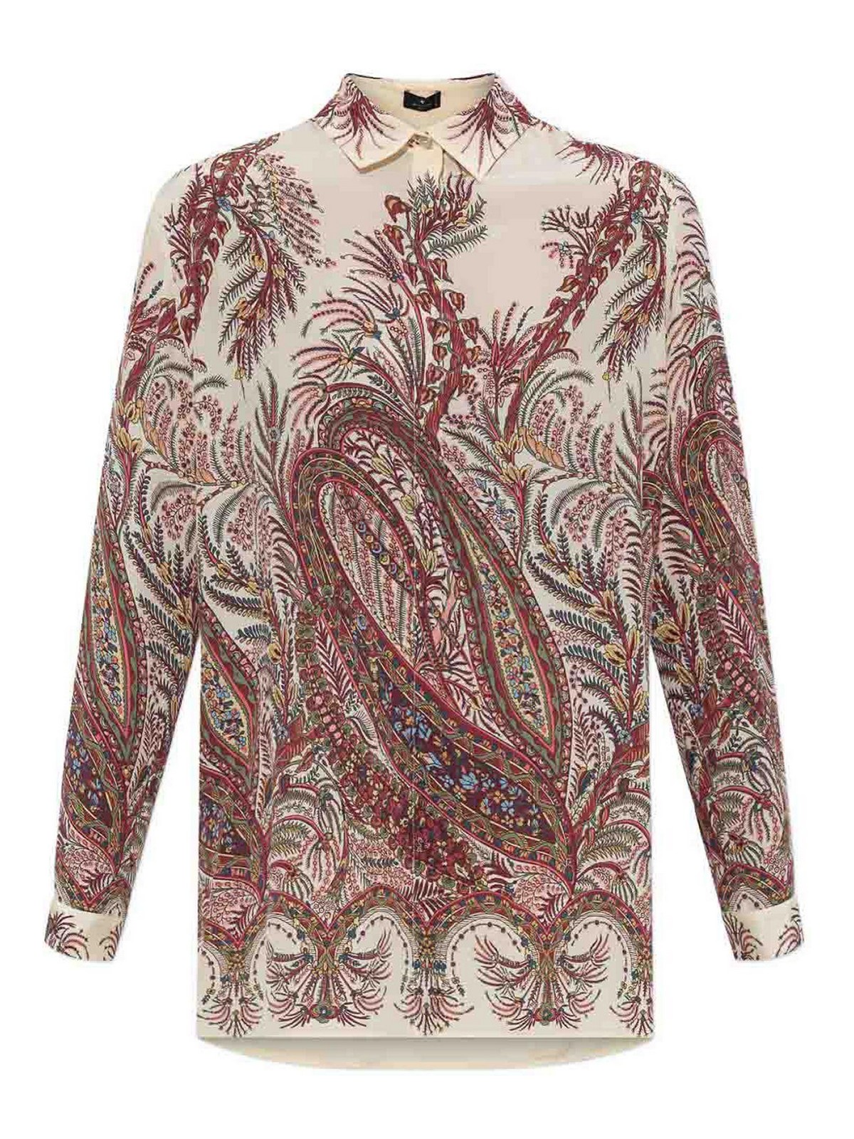 Etro Crepe De Chine Silk Shirt In Multi