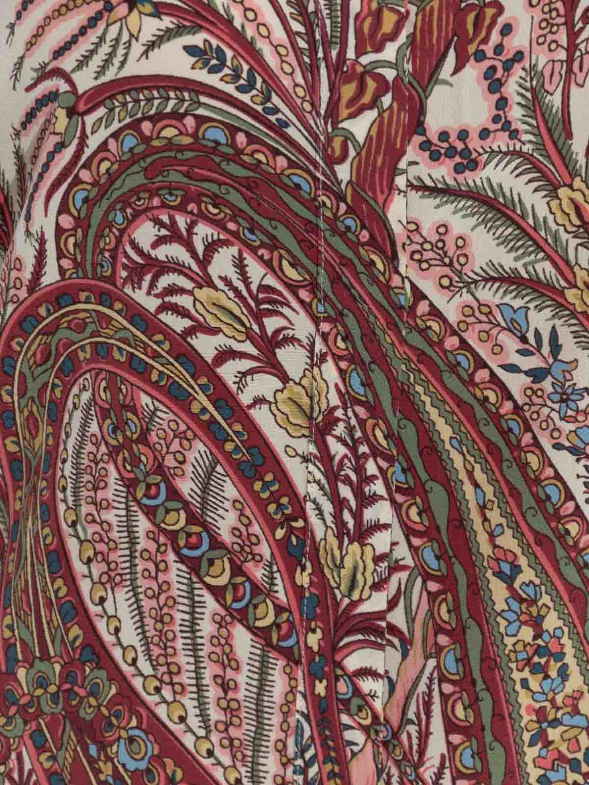 Etro Crepe De Chine Silk Shirt In Multi