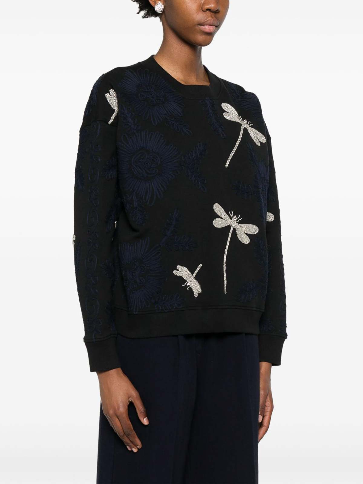 Forte Forte Long-sleeved Sweater In Black