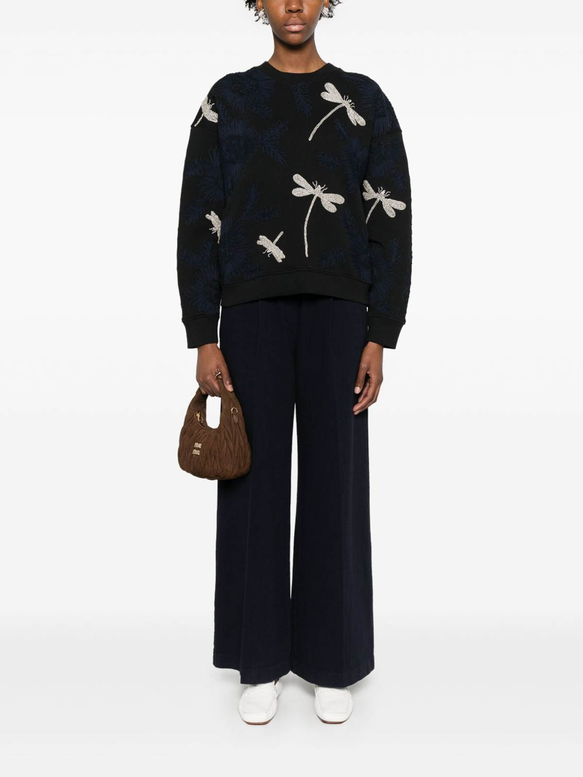 Forte Forte Long-sleeved Sweater In Black