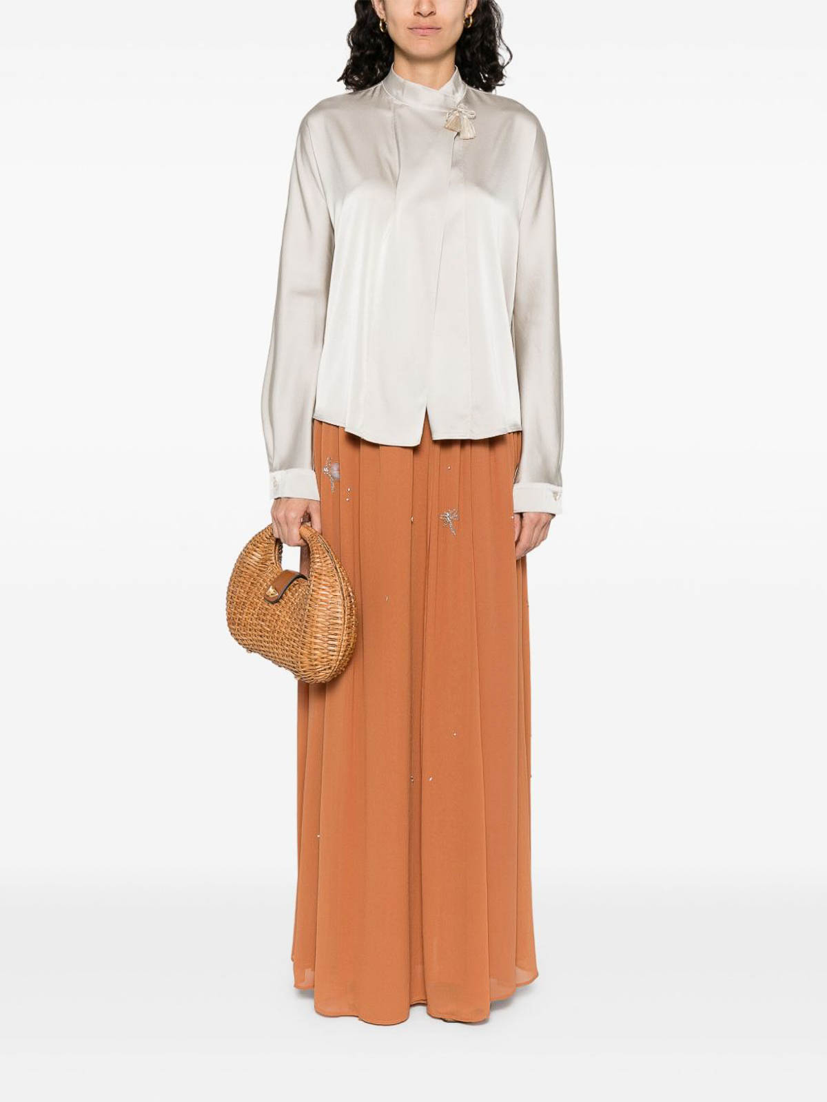 Forte Forte Grey Silk Blouse In Gray