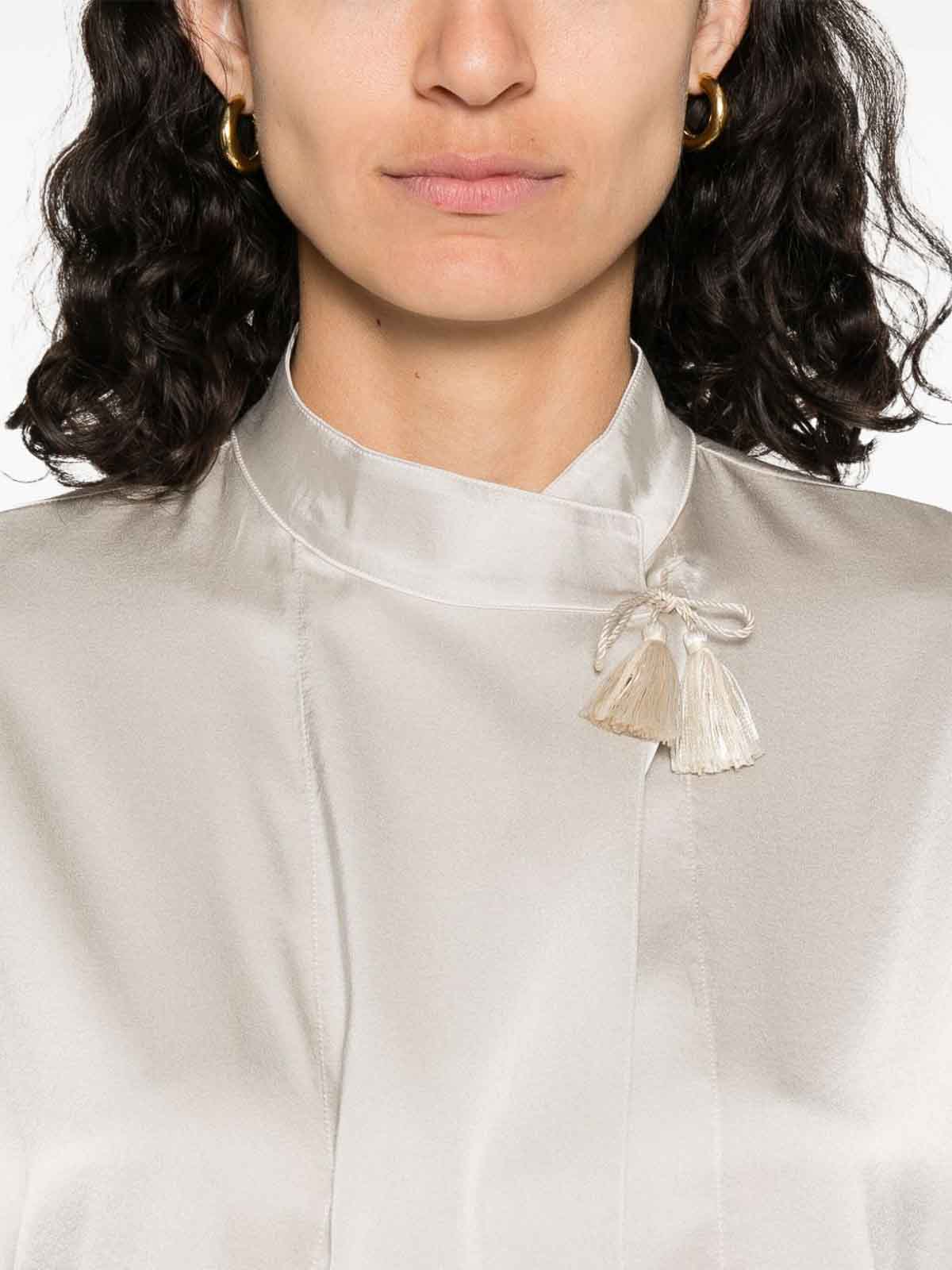Forte Forte Grey Silk Blouse In Gray