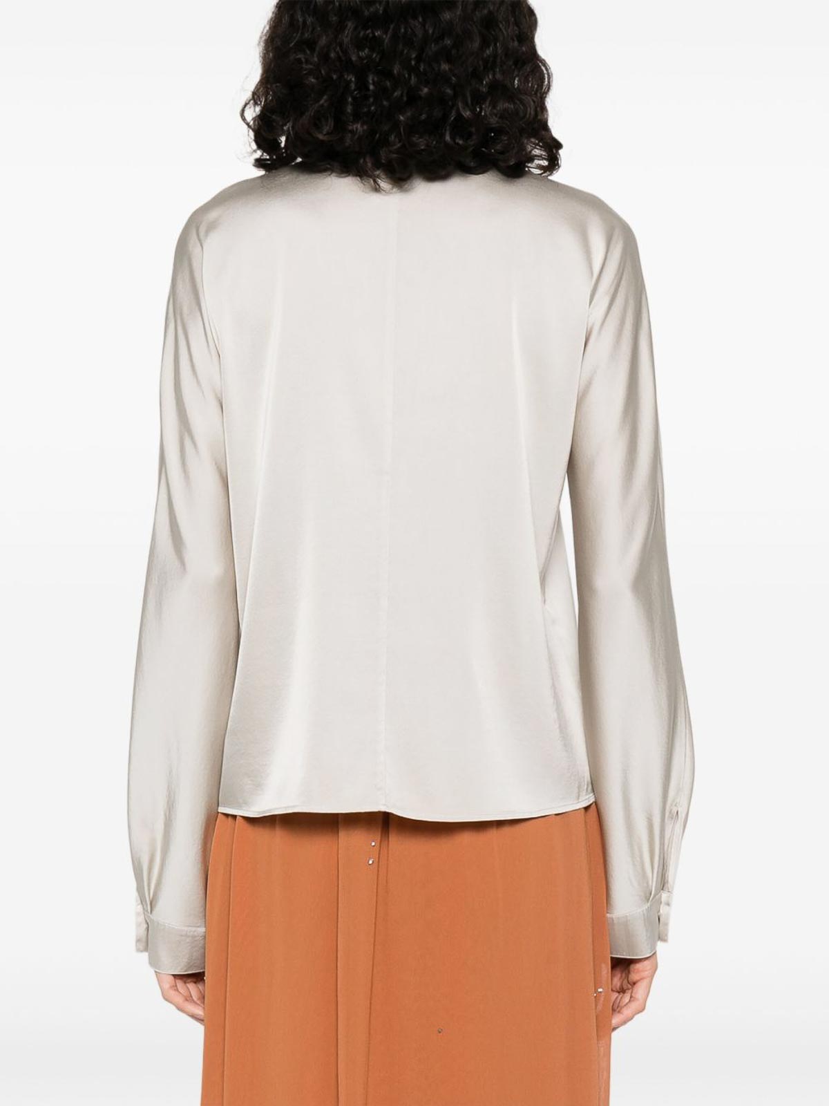 Forte Forte Grey Silk Blouse In Gray