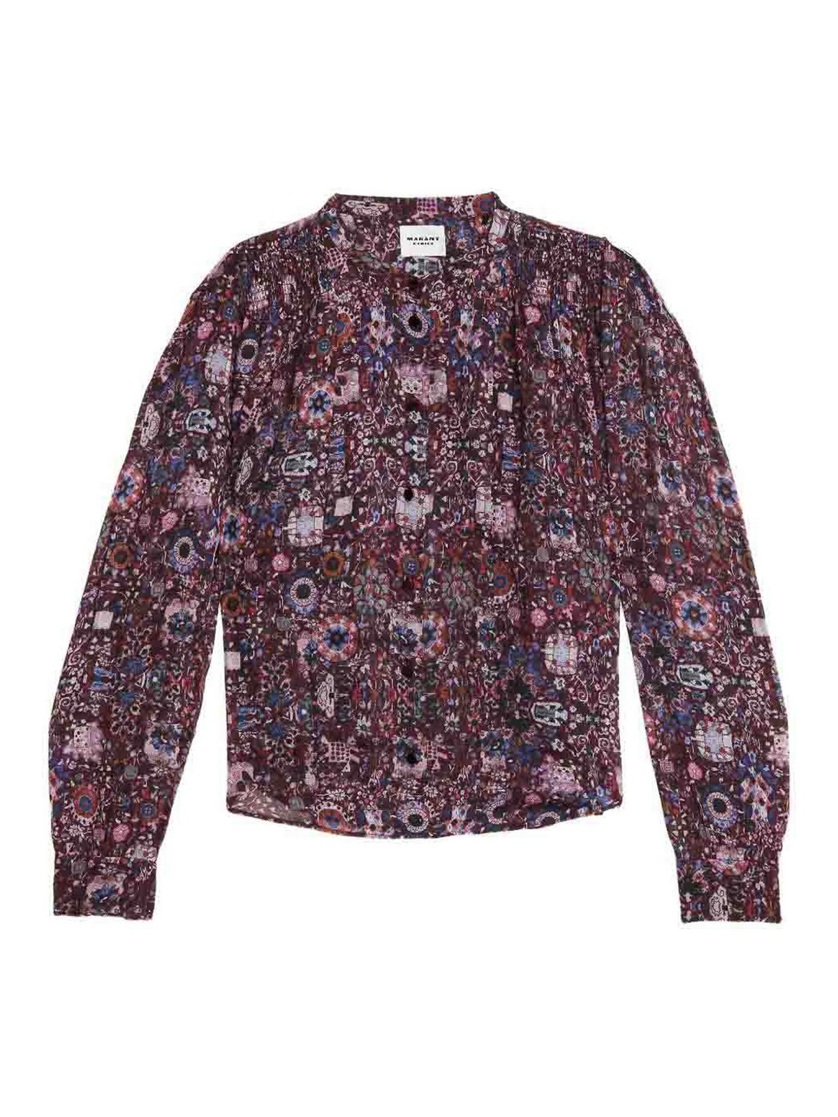 Isabel Marant Étoile Blouse With Abstract Pattern In Plum In Multi