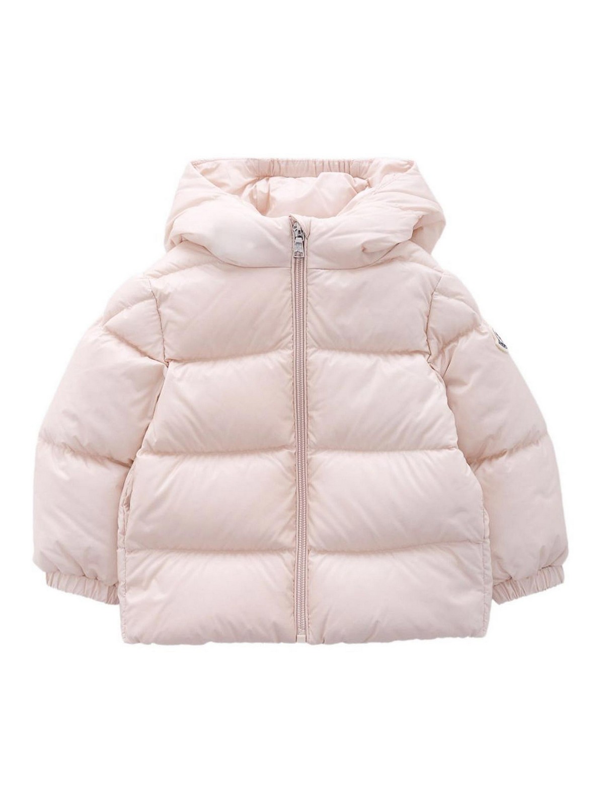 Moncler Pink Hooded Down Jacket In Pink