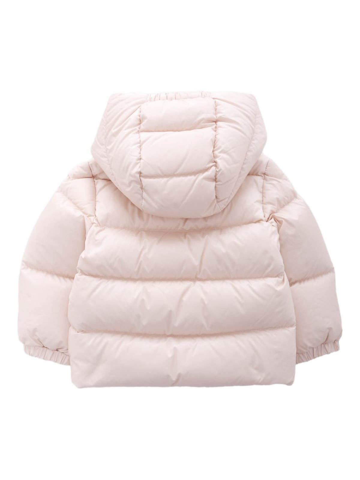 Moncler Pink Hooded Down Jacket In Pink