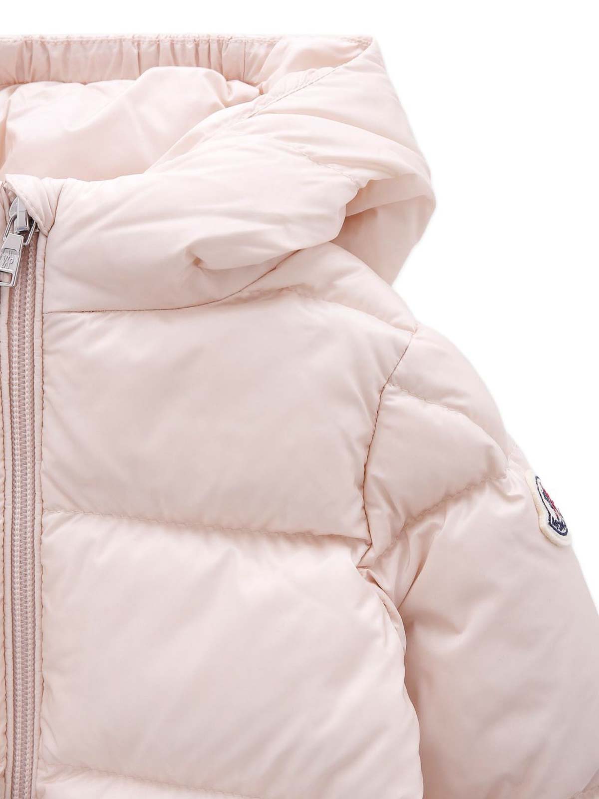 Moncler Pink Hooded Down Jacket In Pink