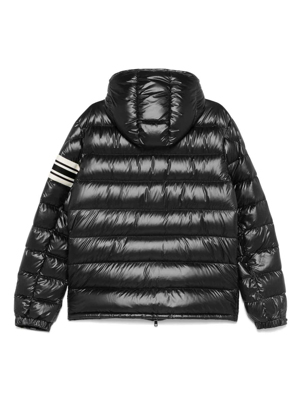 Moncler Drawstring Hem Short Down Jacket In Black