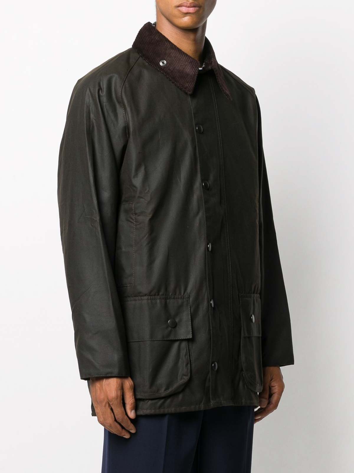Barbour Classic Beaufort - Waxed Cotton Jacket In Black
