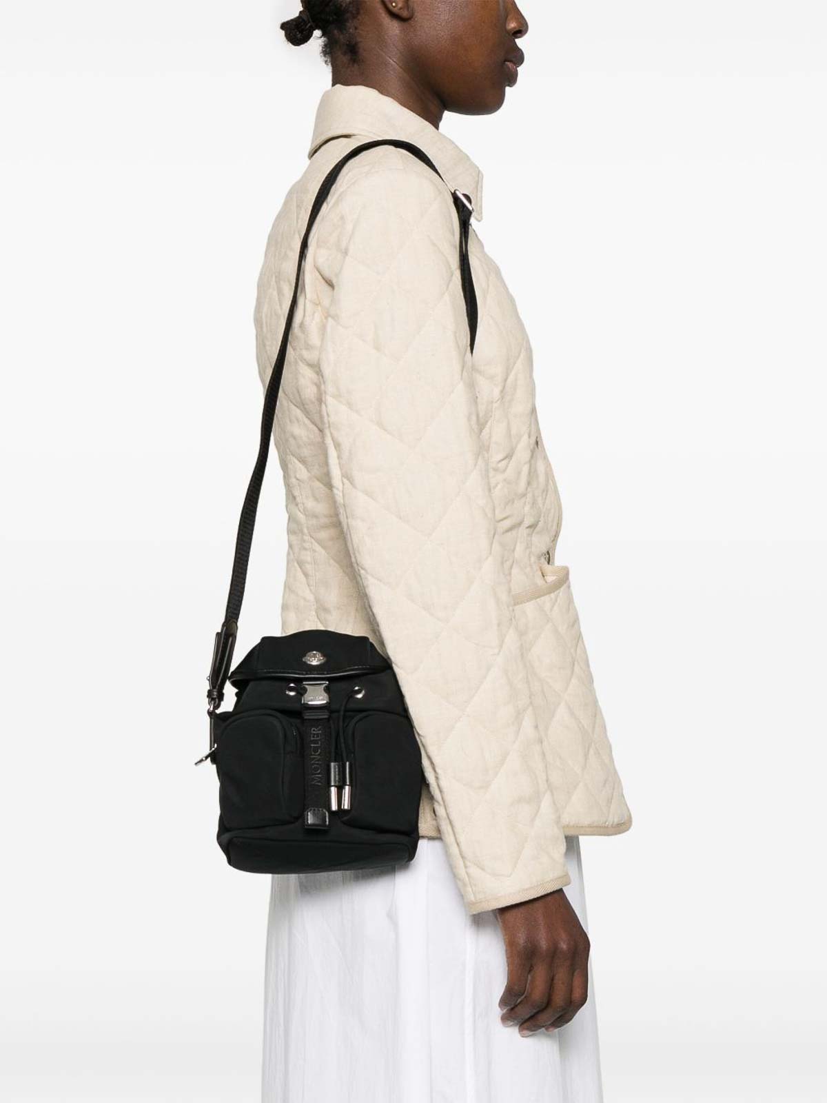 Moncler Trick Mini Nylon Backpack In Black