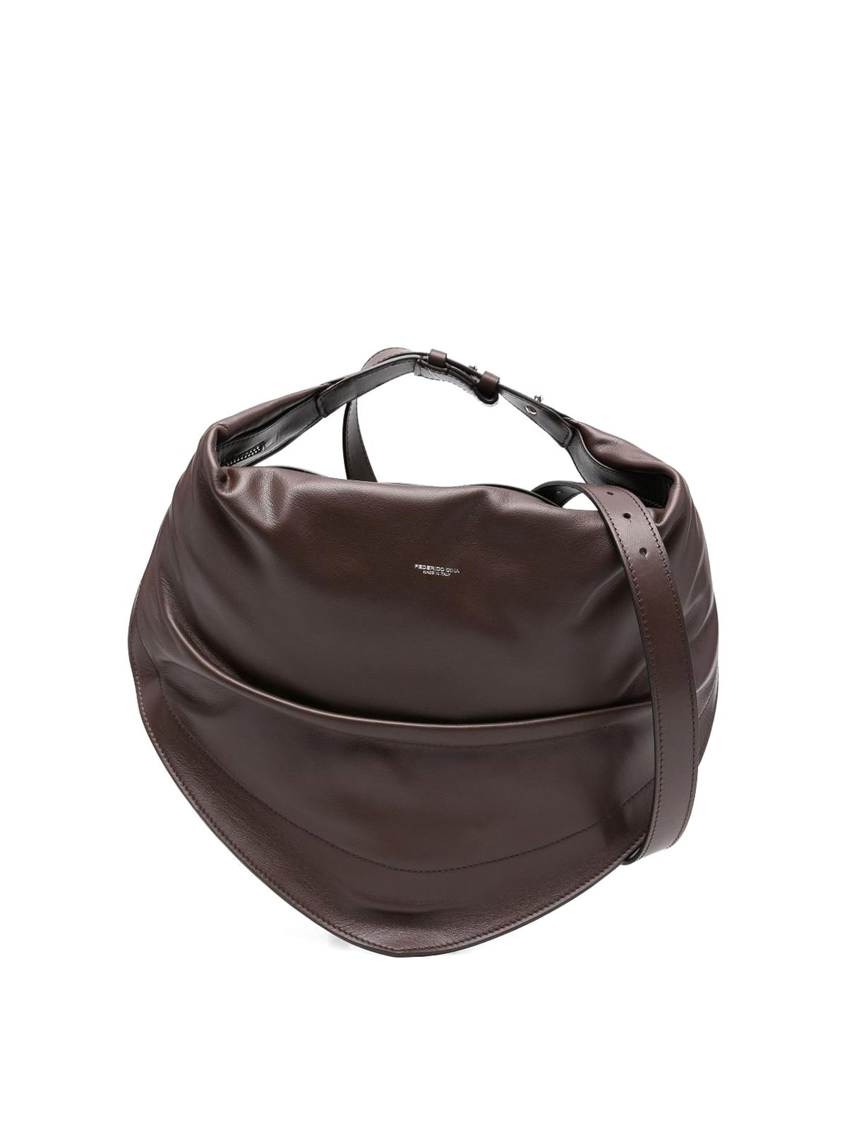 Federico Cina Chocolate  Shoulder Bag In Brown