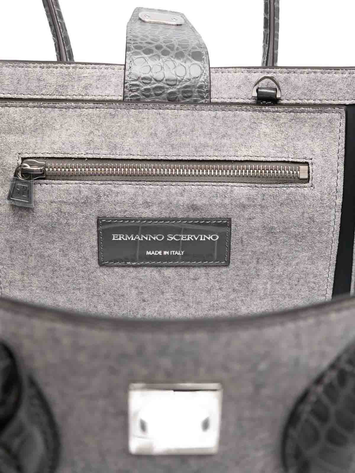 Ermanno Scervino Medium  Tote Bag In Gray