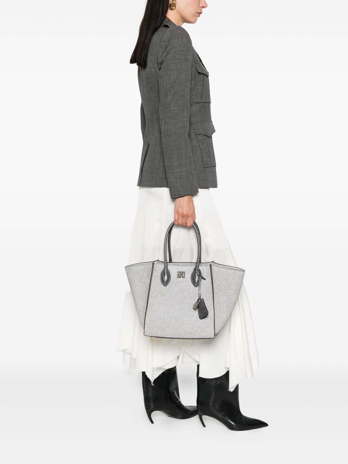 Ermanno Scervino Medium  Tote Bag In Gray