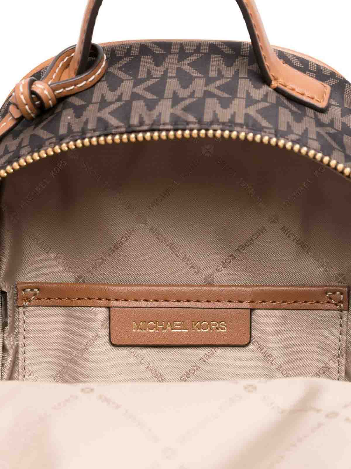 Michael Kors Printed Design Canvas Backpack In Brown