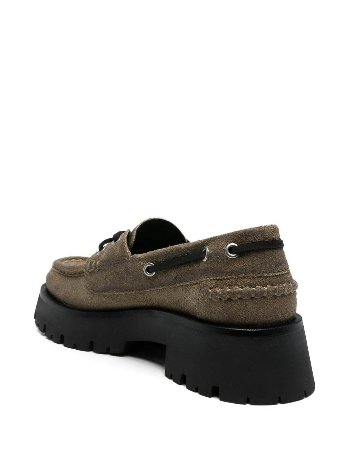 Alexander Wang Brown Platform Loafers In Neutral
