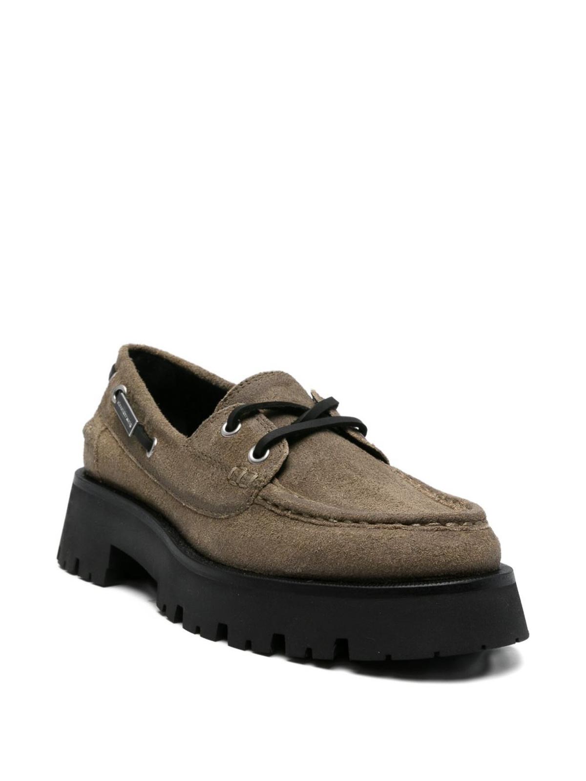 Alexander Wang Brown Platform Loafers In Neutral
