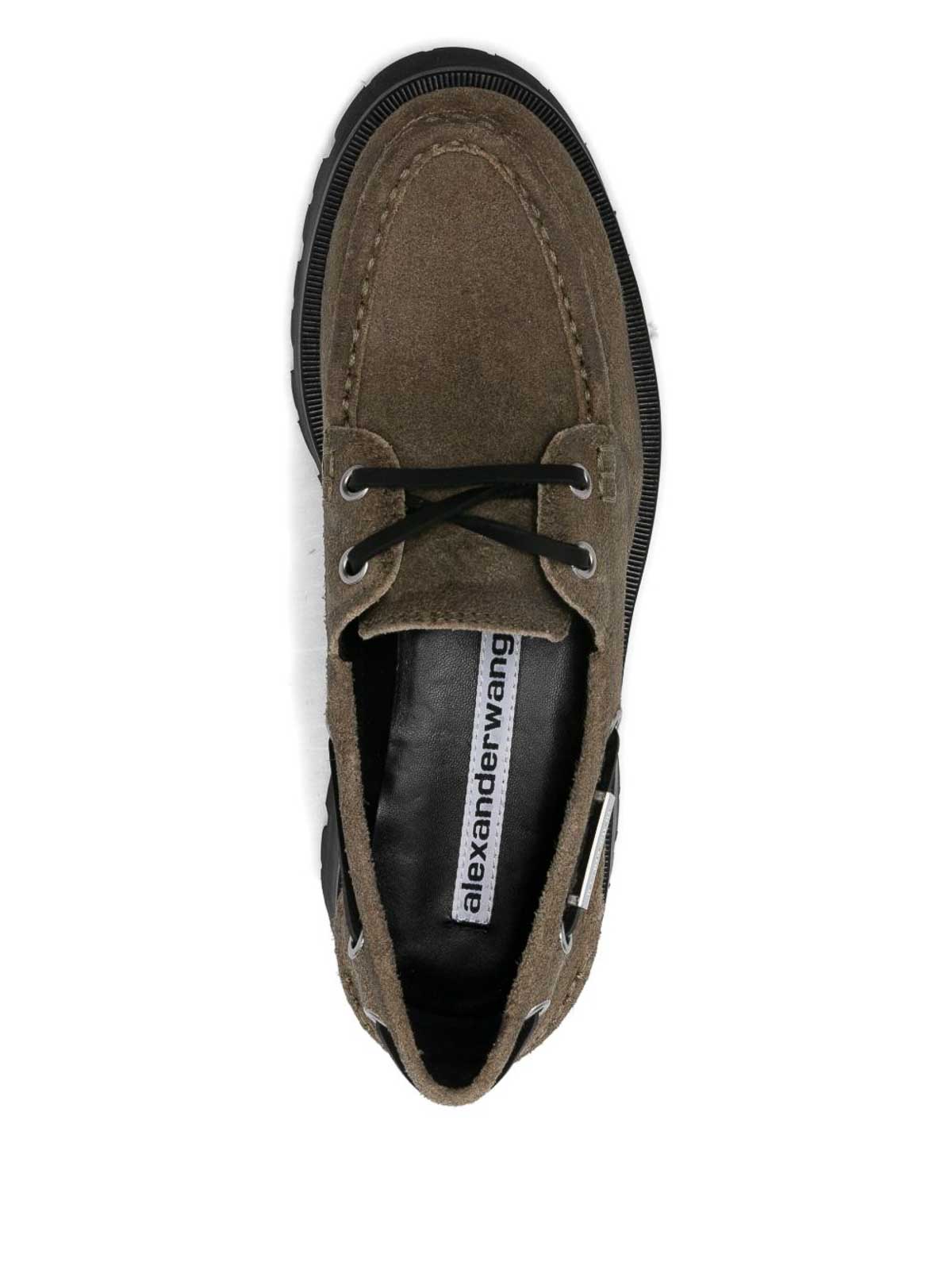 Alexander Wang Brown Platform Loafers In Neutral