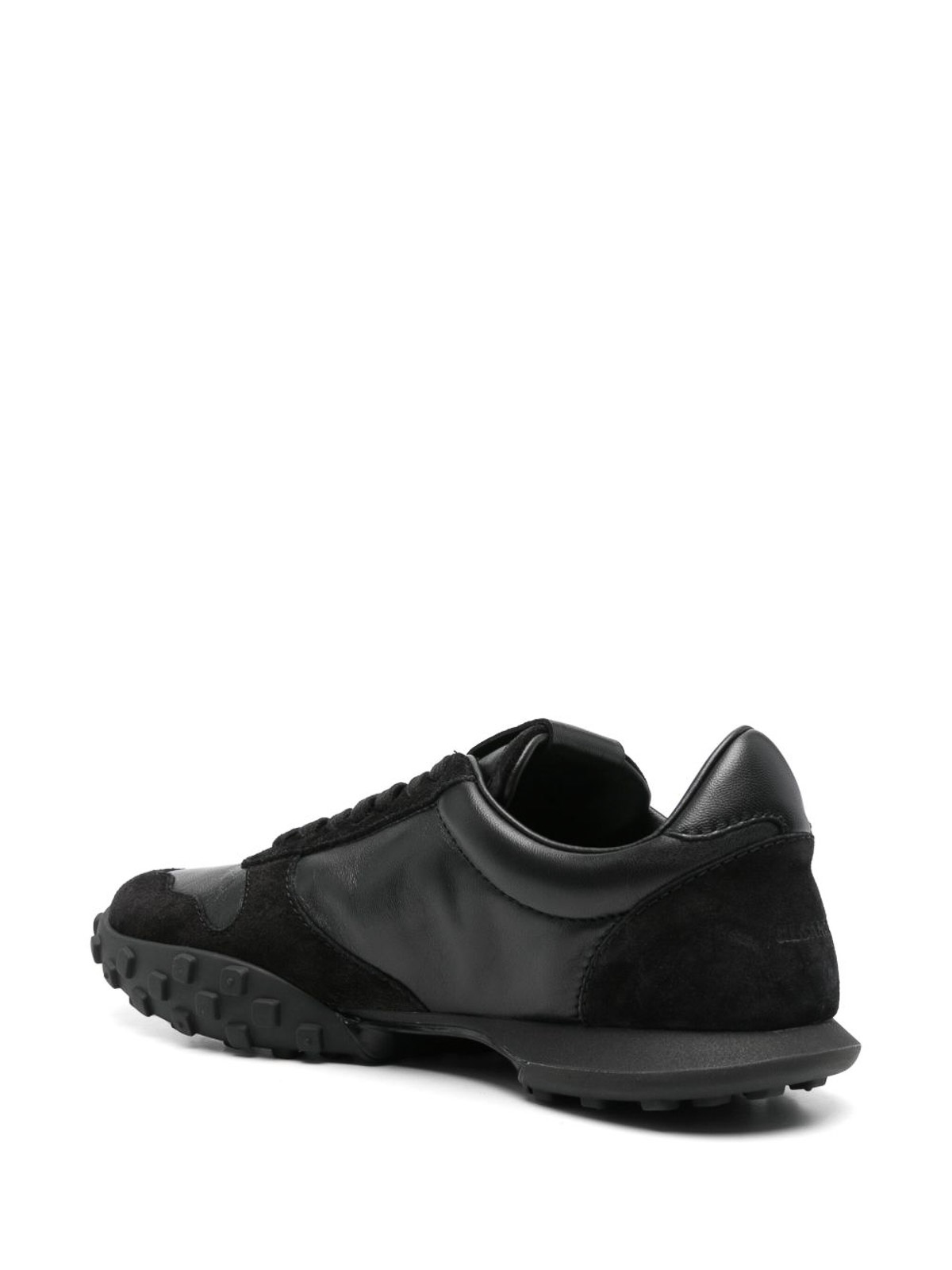 Jil Sander Black Nappa Leather And Suede Moon Sneakers In Black