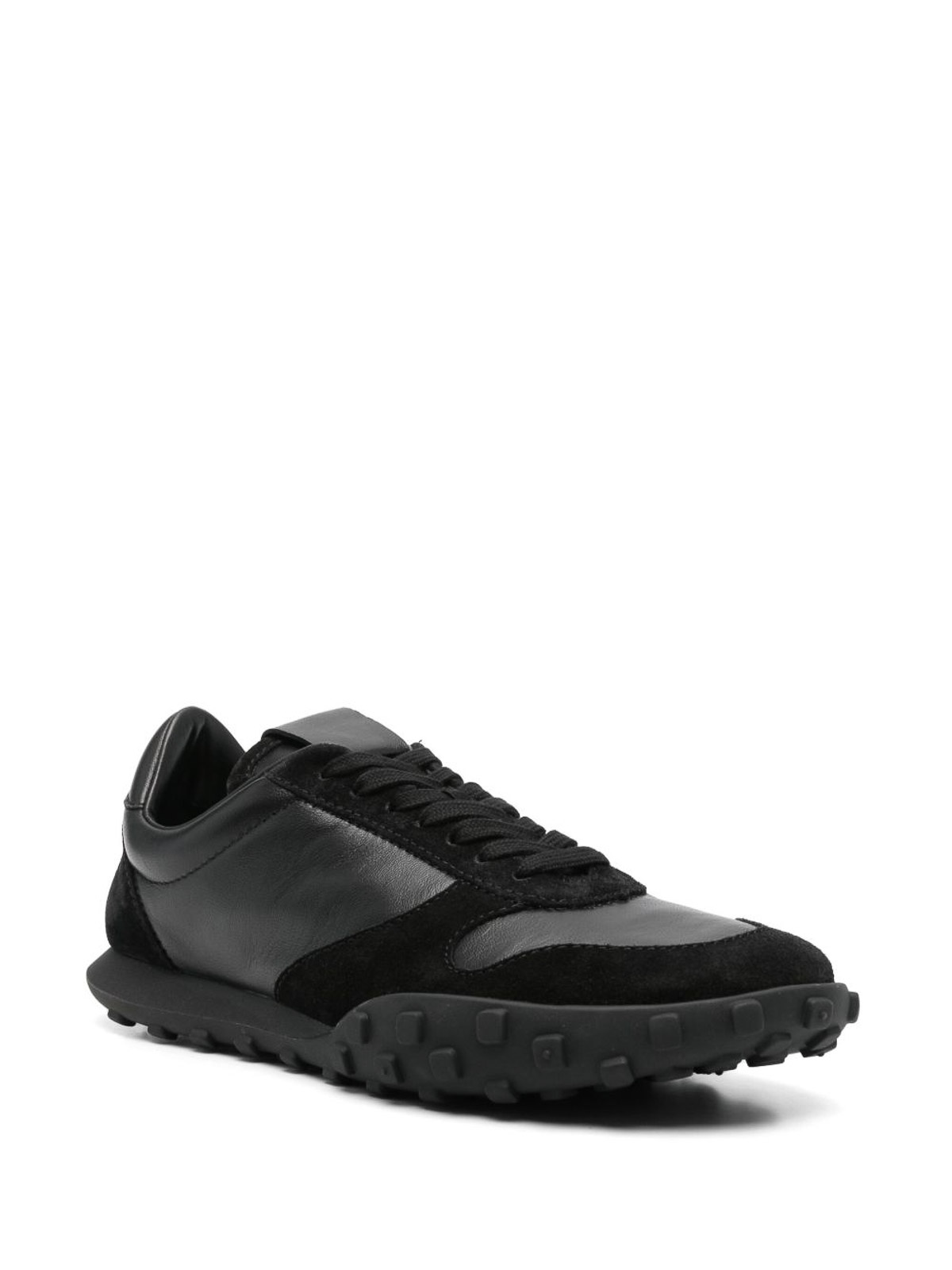 Jil Sander Black Nappa Leather And Suede Moon Sneakers In Black