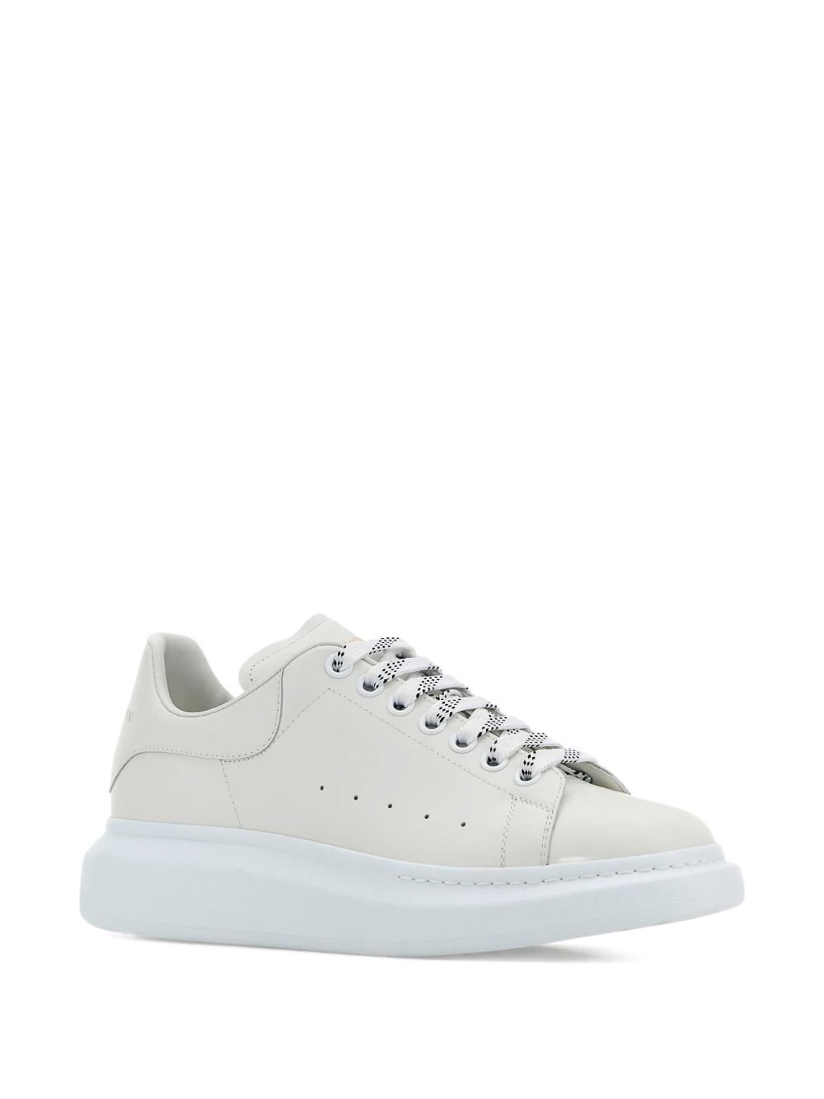 Alexander Mcqueen Oversized Leather Low-top Sneakers In White