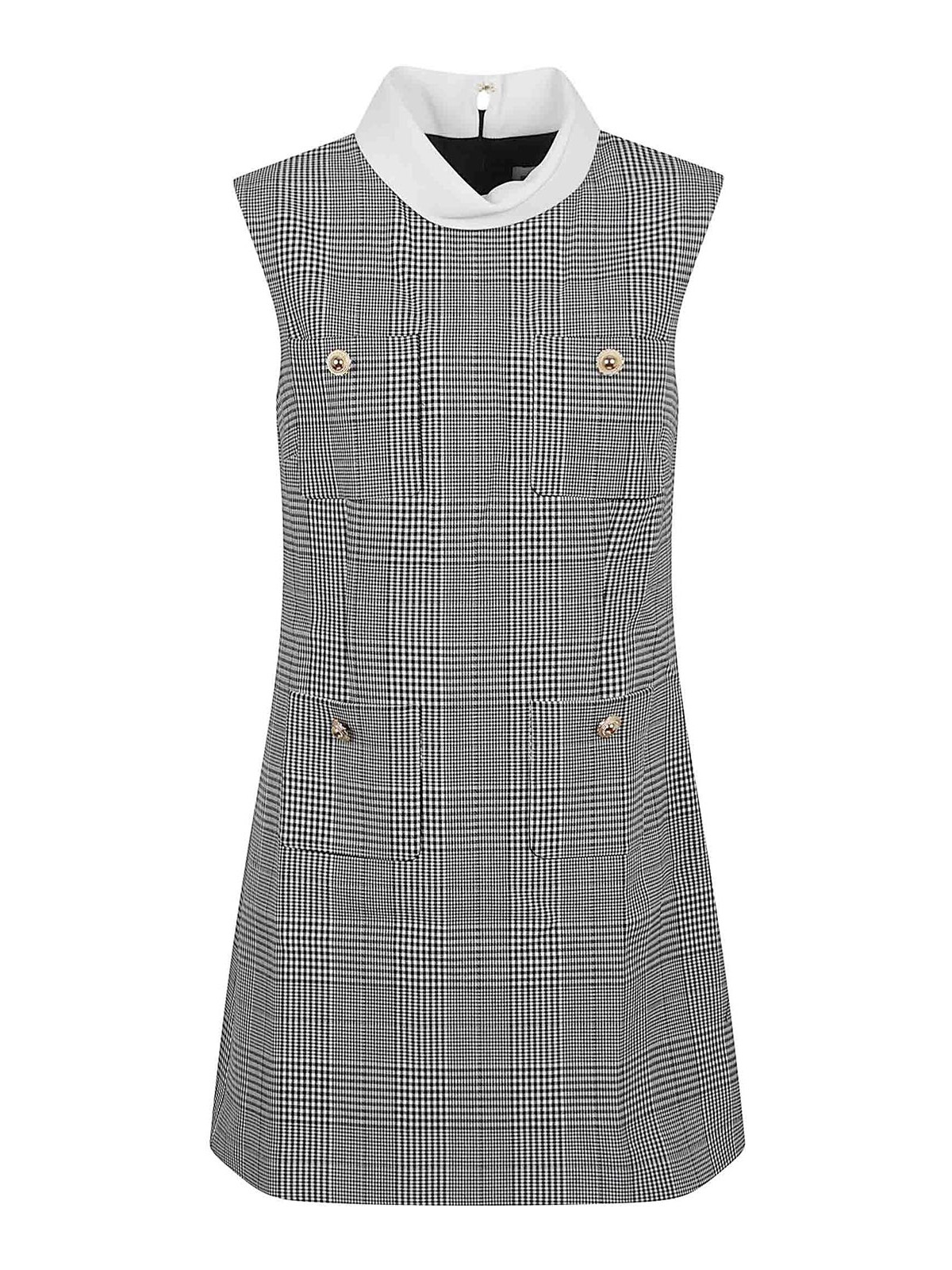 Self-portrait Sleeveless Prince Of Wales Check Mini Dress In Multi