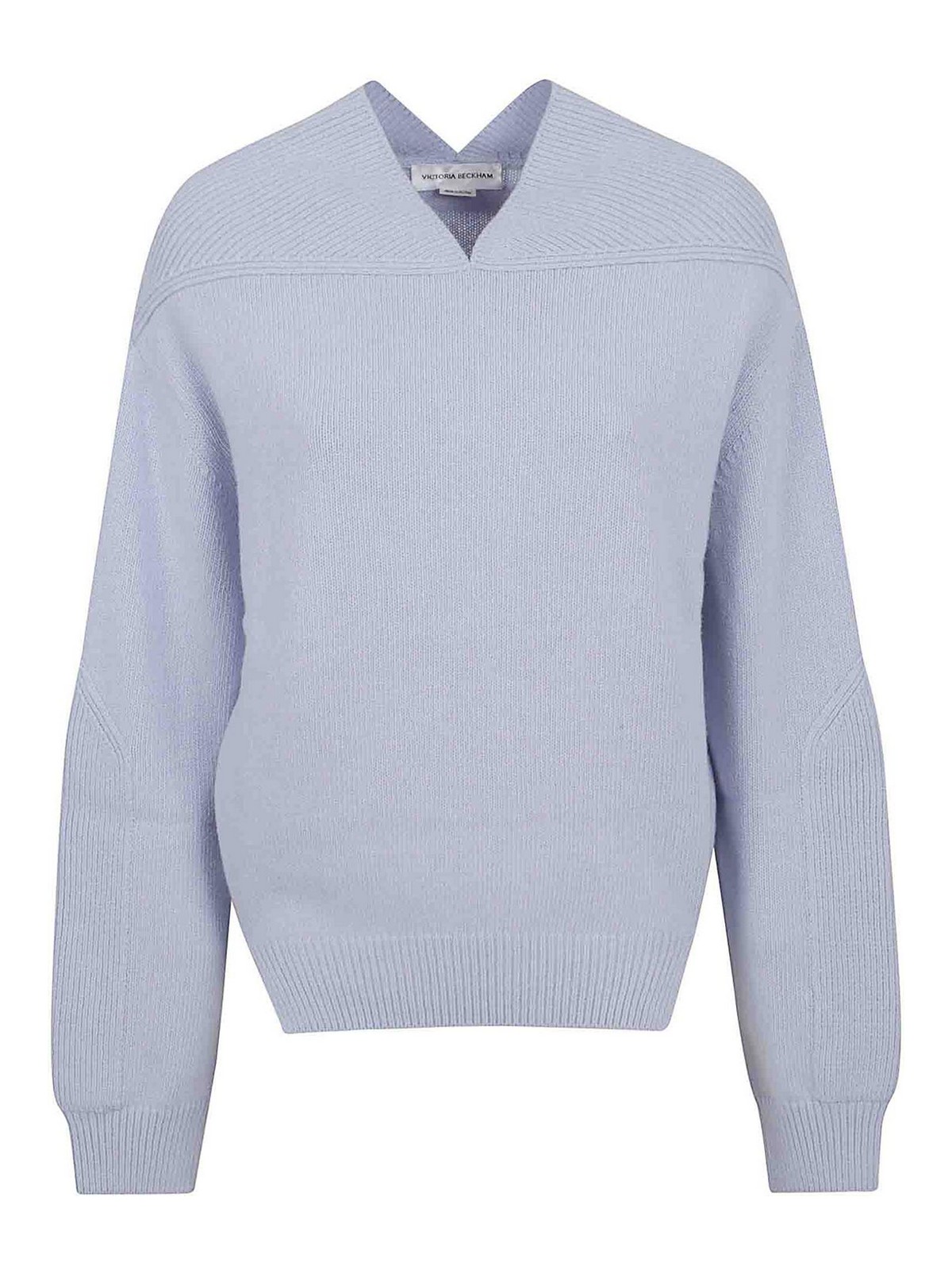 Victoria Beckham Wool And Cashmere Blend Jumper In Blue