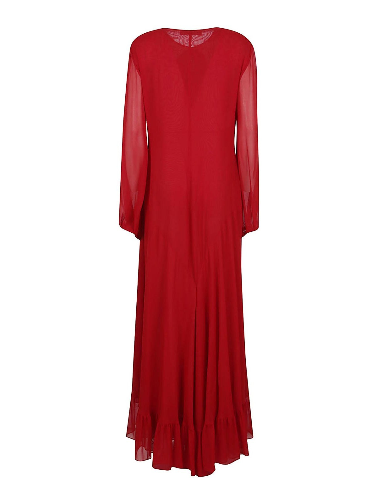 philosophy di lorenzo serafini red dress Philosophy di Lorenzo Serafini Red Long Dress with Thin Straps
