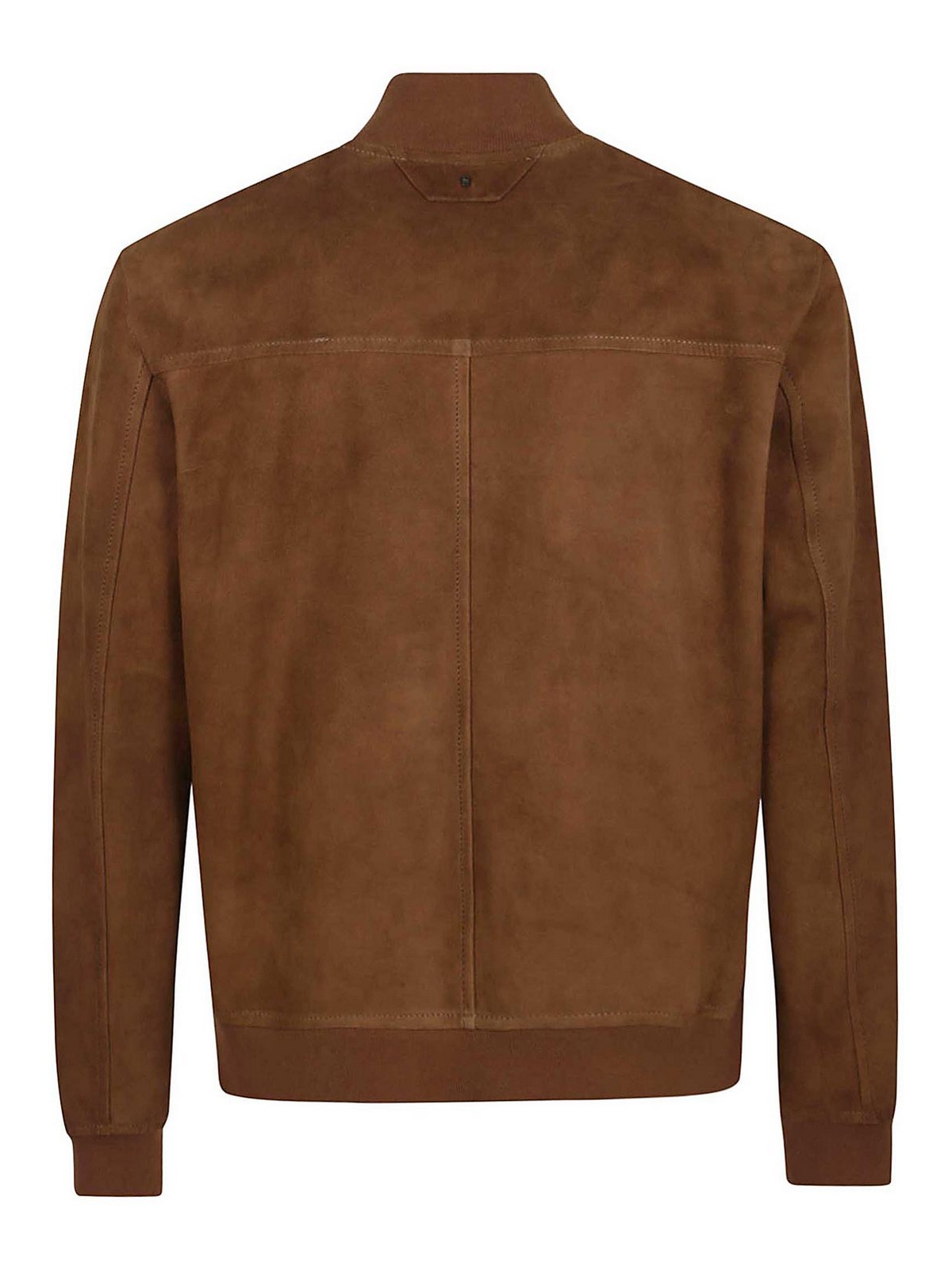 Salvatore Santoro Brown Leather Jacket With Design In Brown