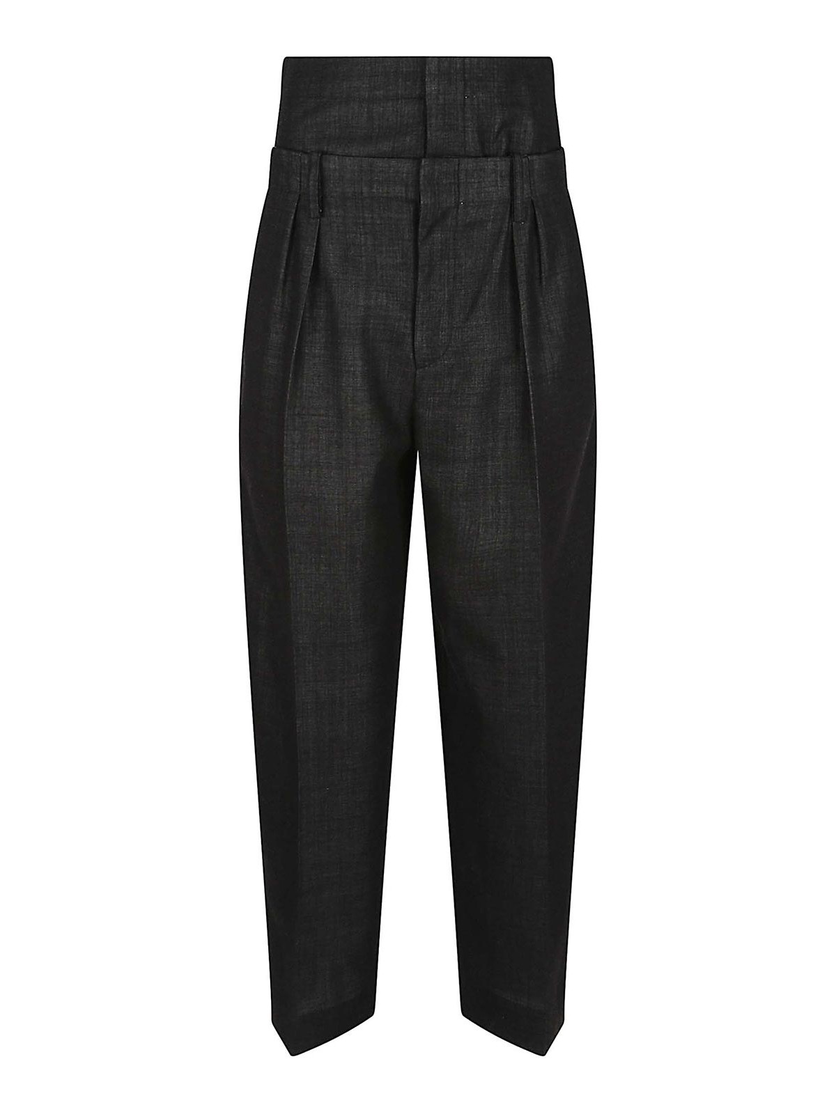 Victoria Beckham Double Waistband Detail Trouser In Black