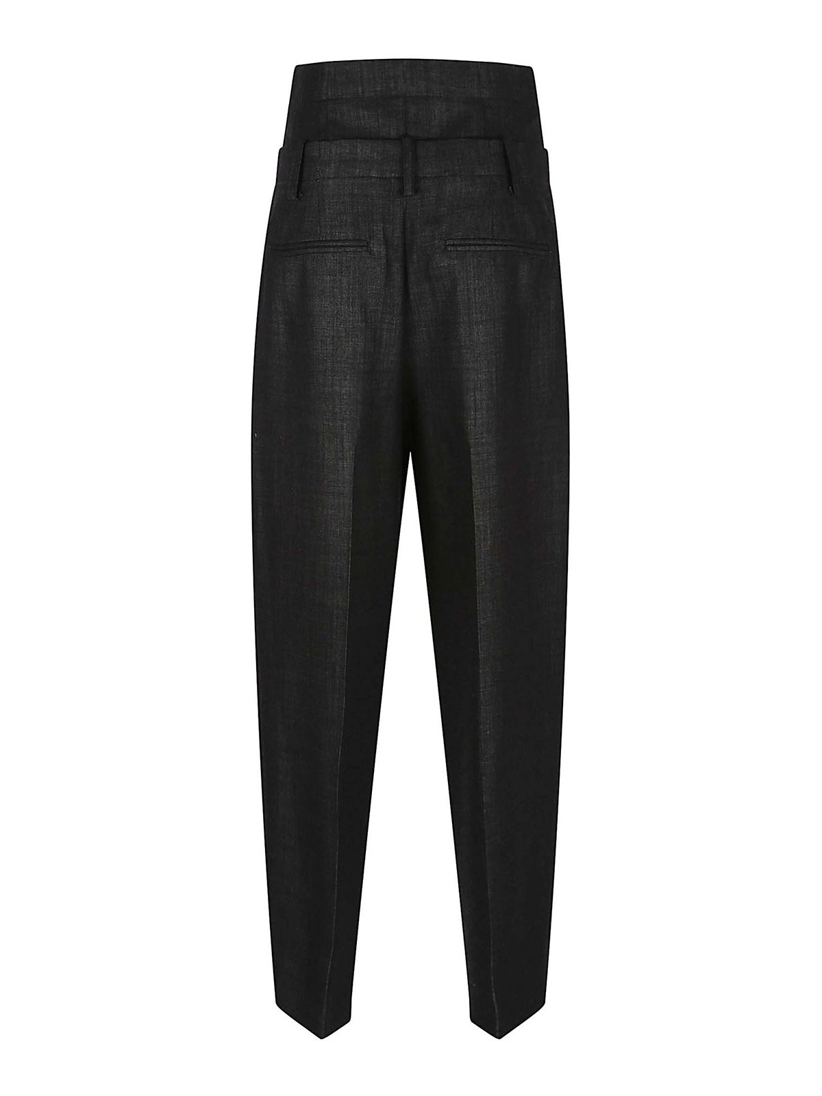 Victoria Beckham Double Waistband Detail Trouser In Black