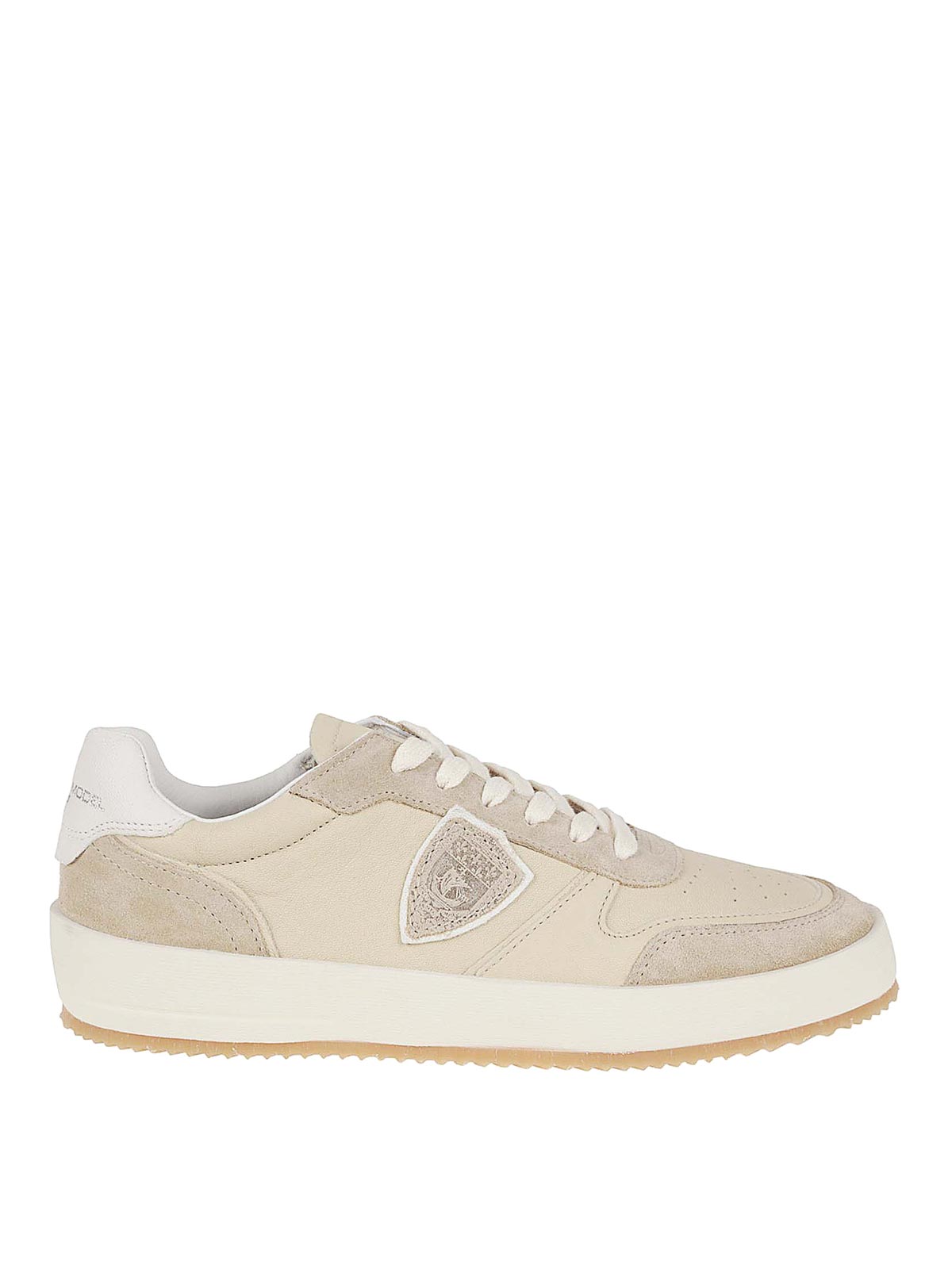 Philippe Model Beige Lace Up Sneakers In Neutral