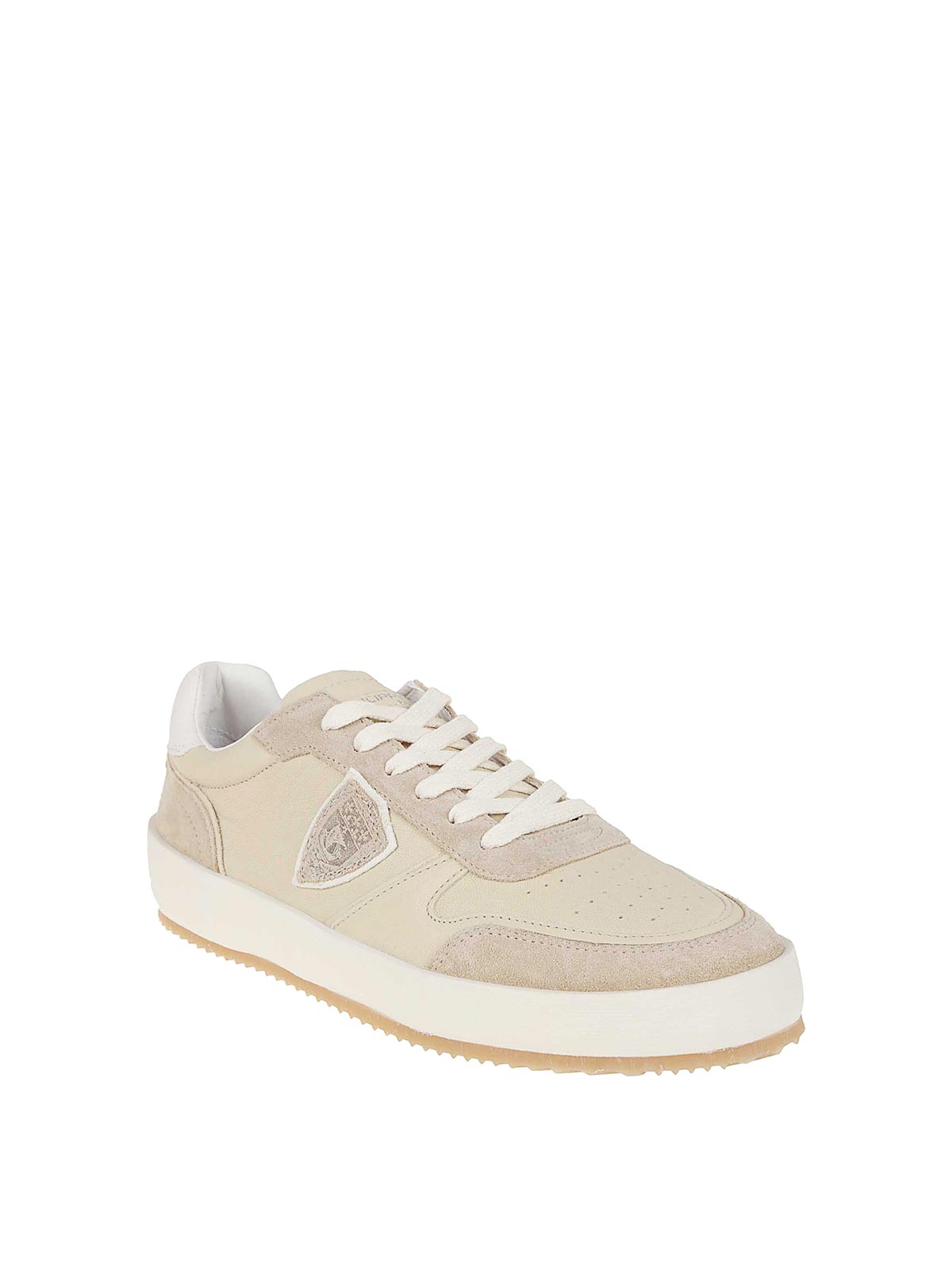 Philippe Model Beige Lace Up Sneakers In Neutral
