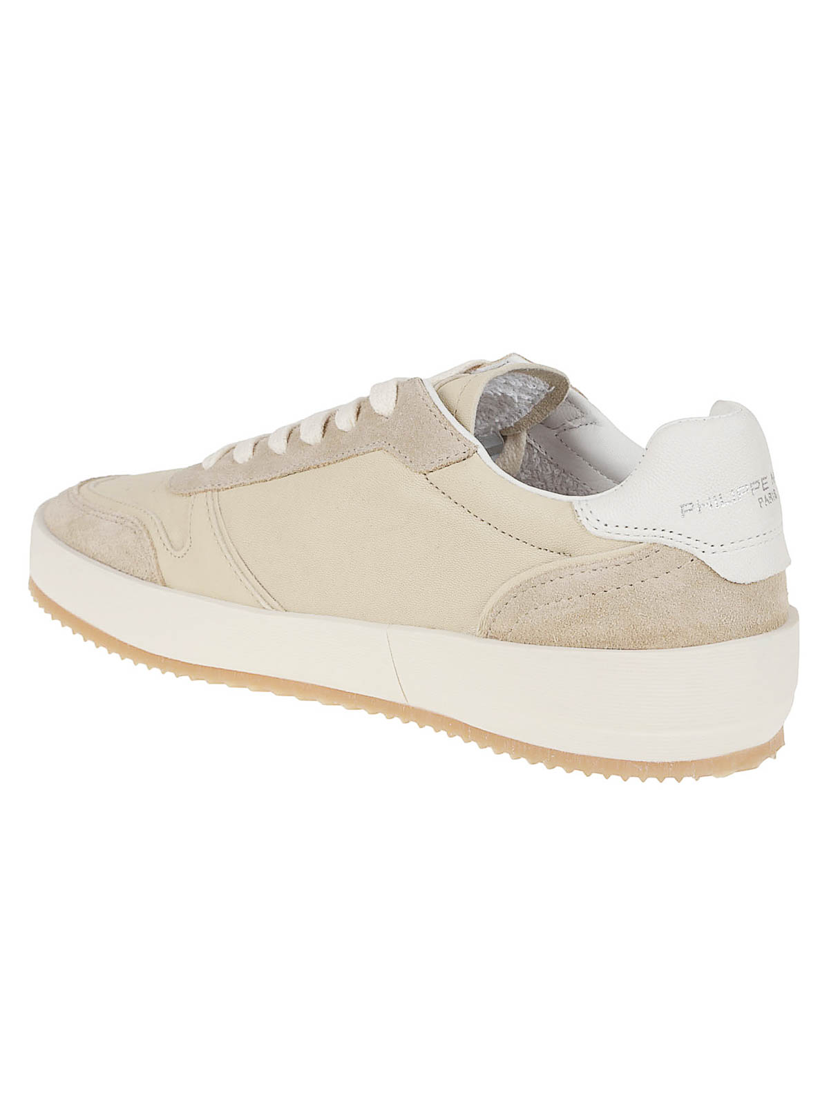Philippe Model Beige Lace Up Sneakers In Neutral