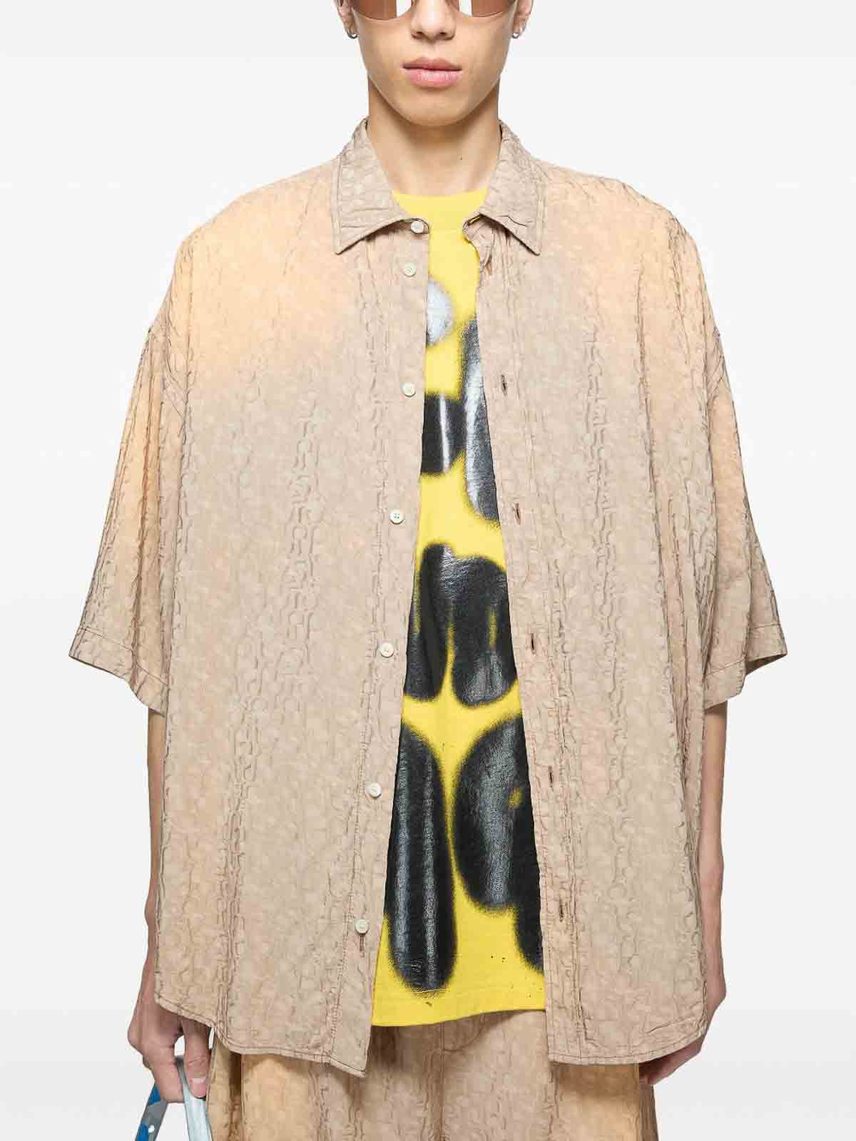 Acne Studios Button-up Shirt Monogram In Neutral