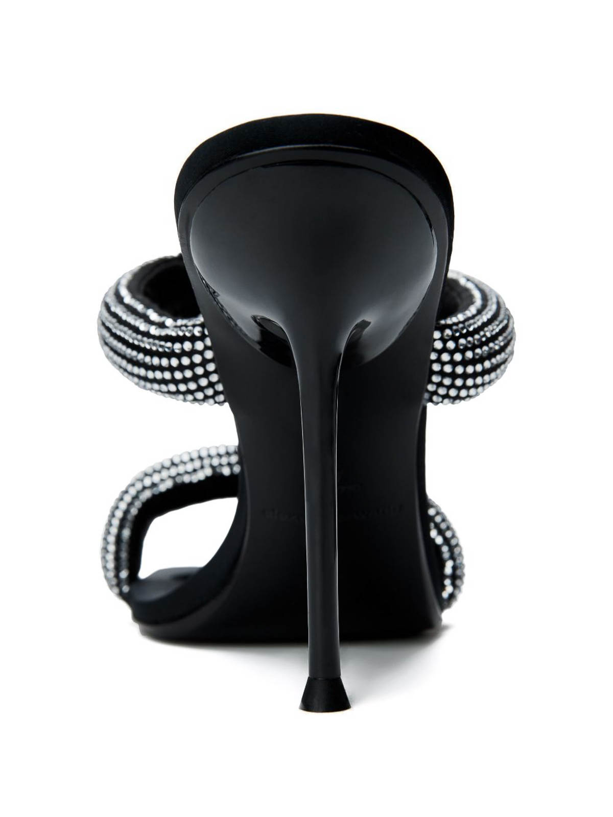 Alexander Wang Stiletto Sandals With Crystal Embellishments In Black