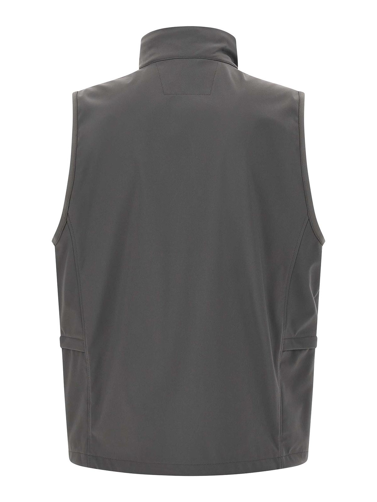 C.p. Company Shell Hooded Sleeveless Jacket In Gray