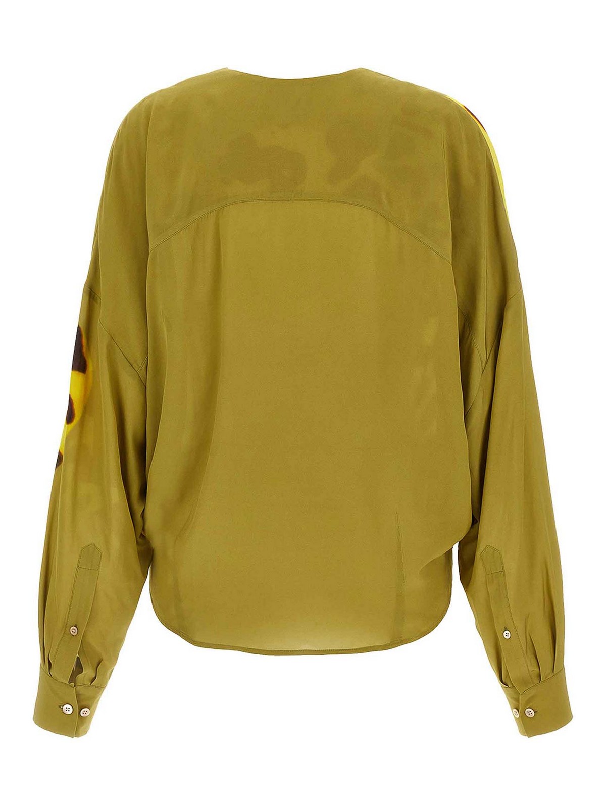 Dries Van Noten Orchid Print Blouse In Viscose In Multi